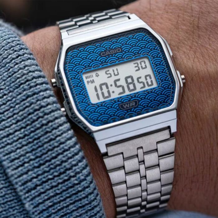 CASIO VINTAGE Mod. ICONIC - TRADITIONAL SEIGAIHA PATTERN Limited Edition - BLUE CASIO VINTAGE Mod. ICONIC - TRADITIONAL SEIGAIHA PATTERN Limited Edition - BLUE